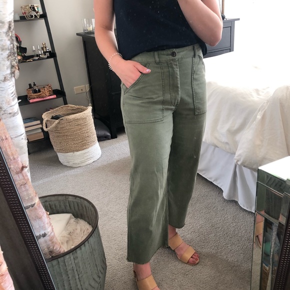 abercrombie cropped wide leg pants